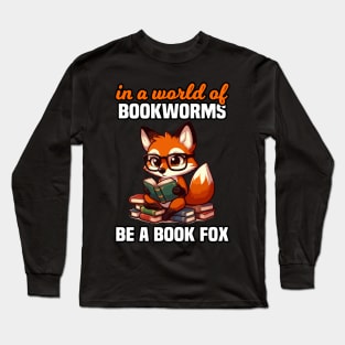 Cute Bookworm For Librarian Assistant Book Lover Long Sleeve T-Shirt
